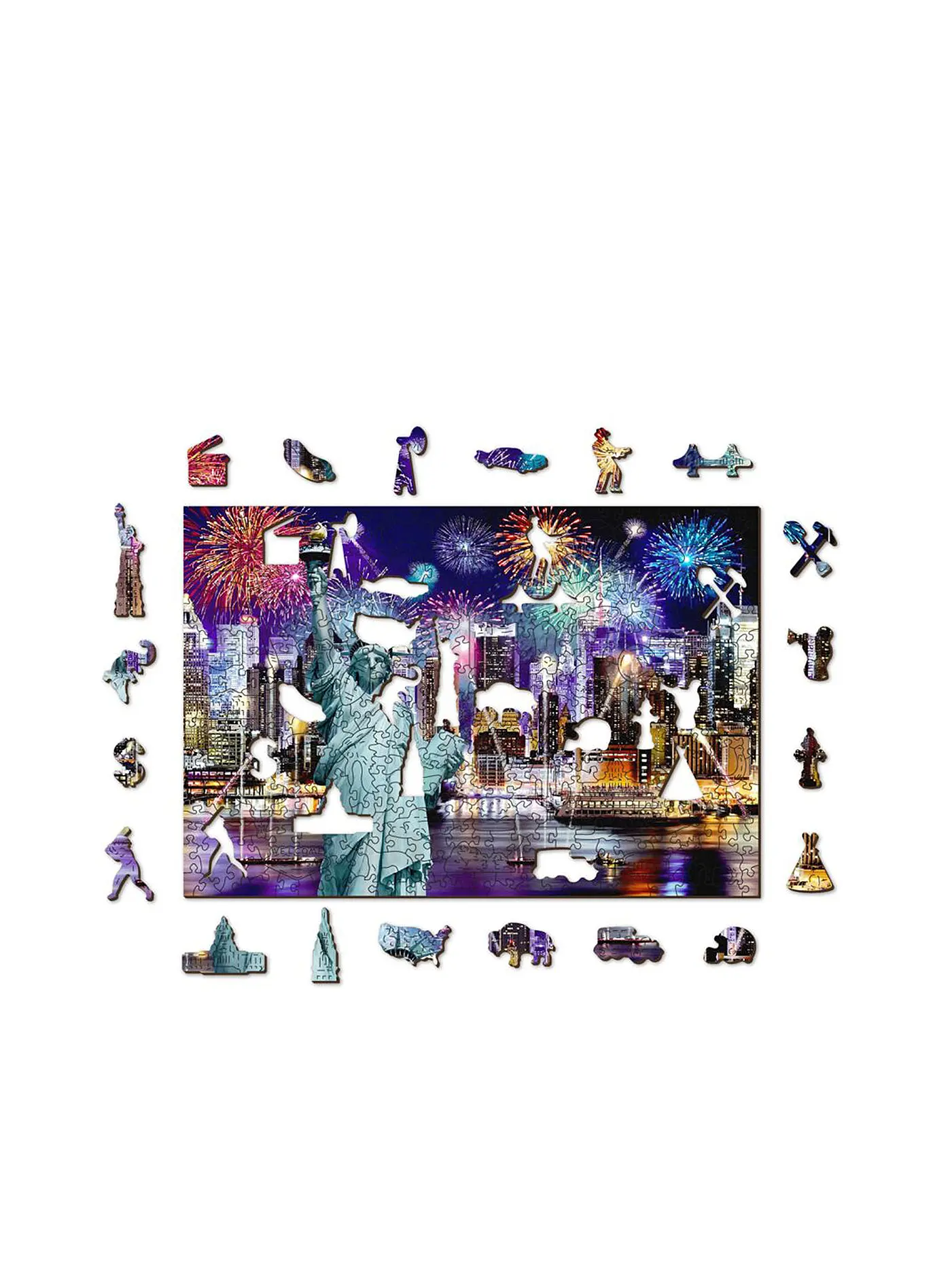 WOODEN CITY | Puzzle - New York by Night 400 Teile | 